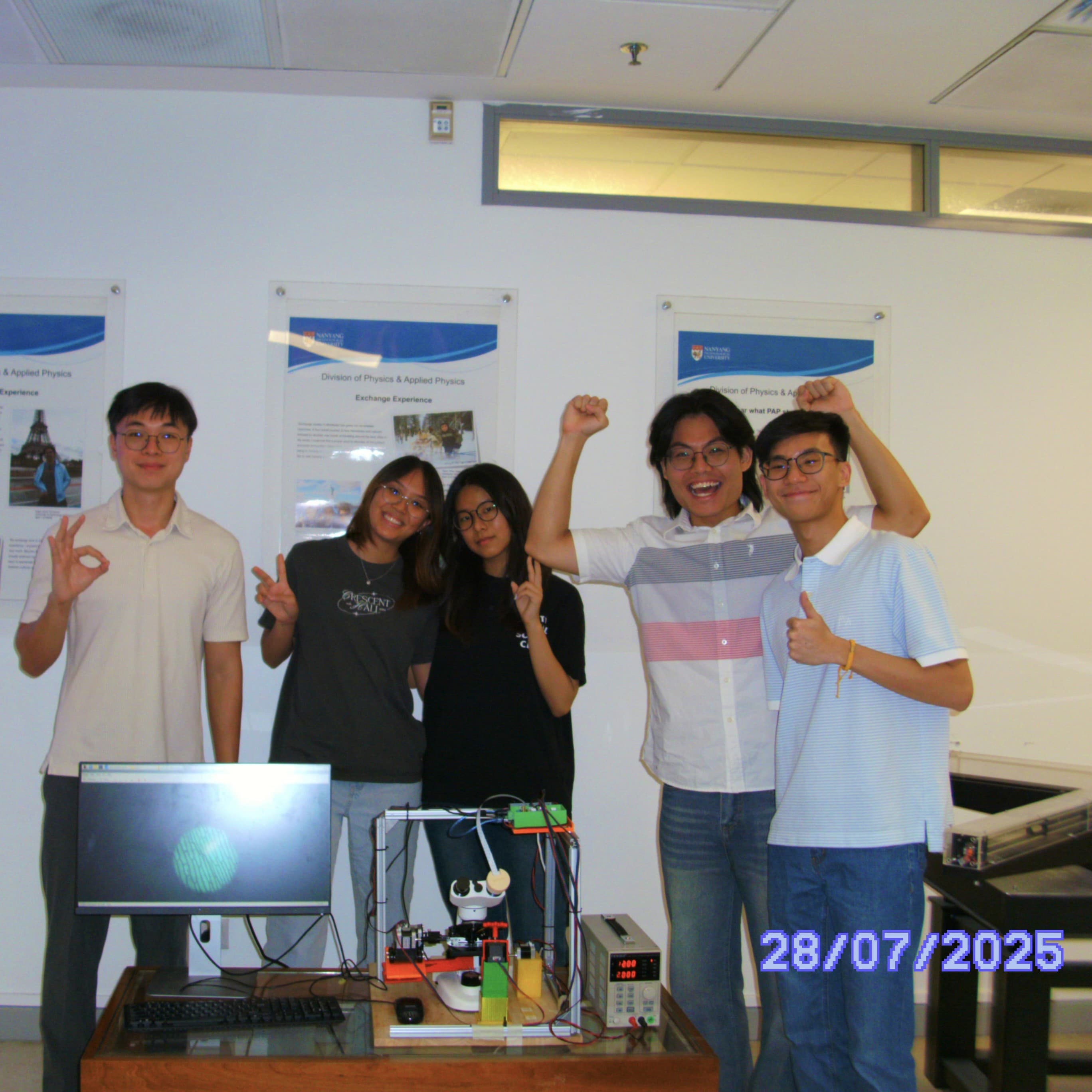 Picture of the team at our first presentation